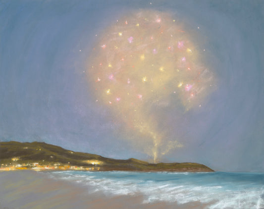 "Coastal Fireworks" Original Painting